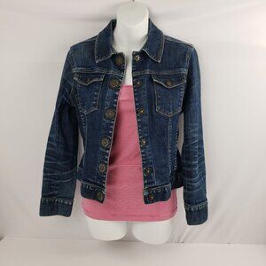 Harolds XS Blue Denim Jacket Vintage Jeans Fall Cotton Spandex Coat